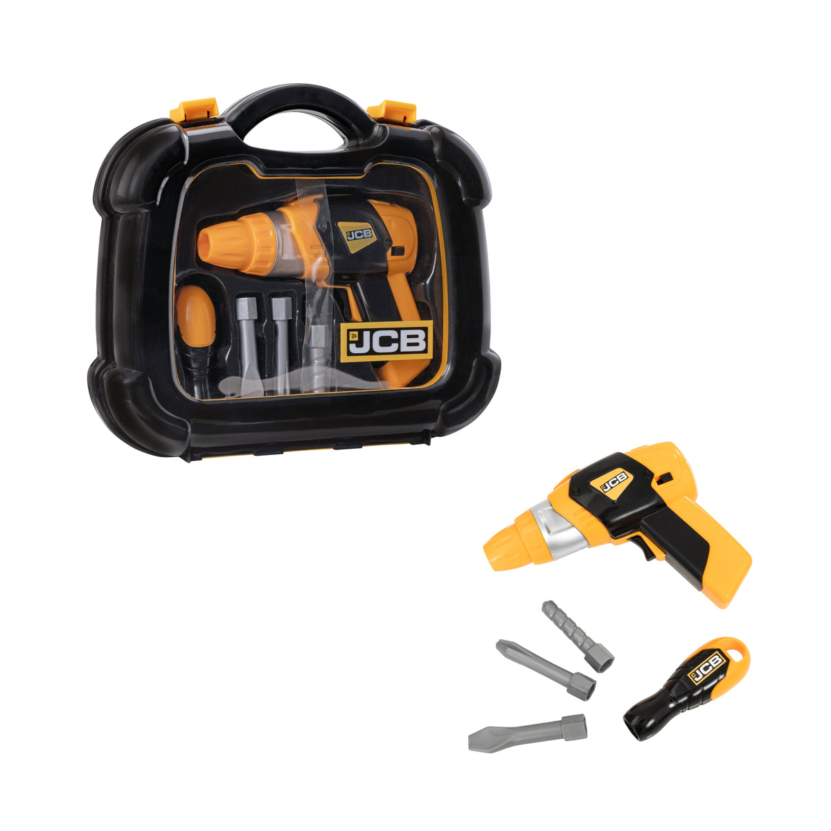 Teamsterz JCB Tool Case and Battery Operated Drill