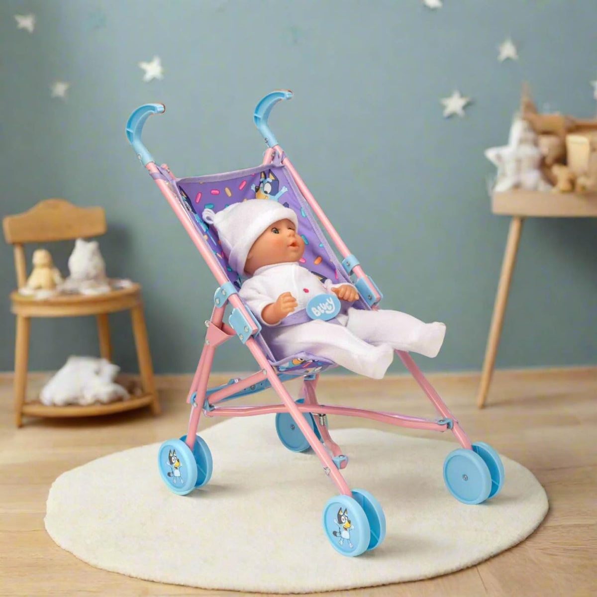 Baby Chic Bluey Junior Dolls Stroller