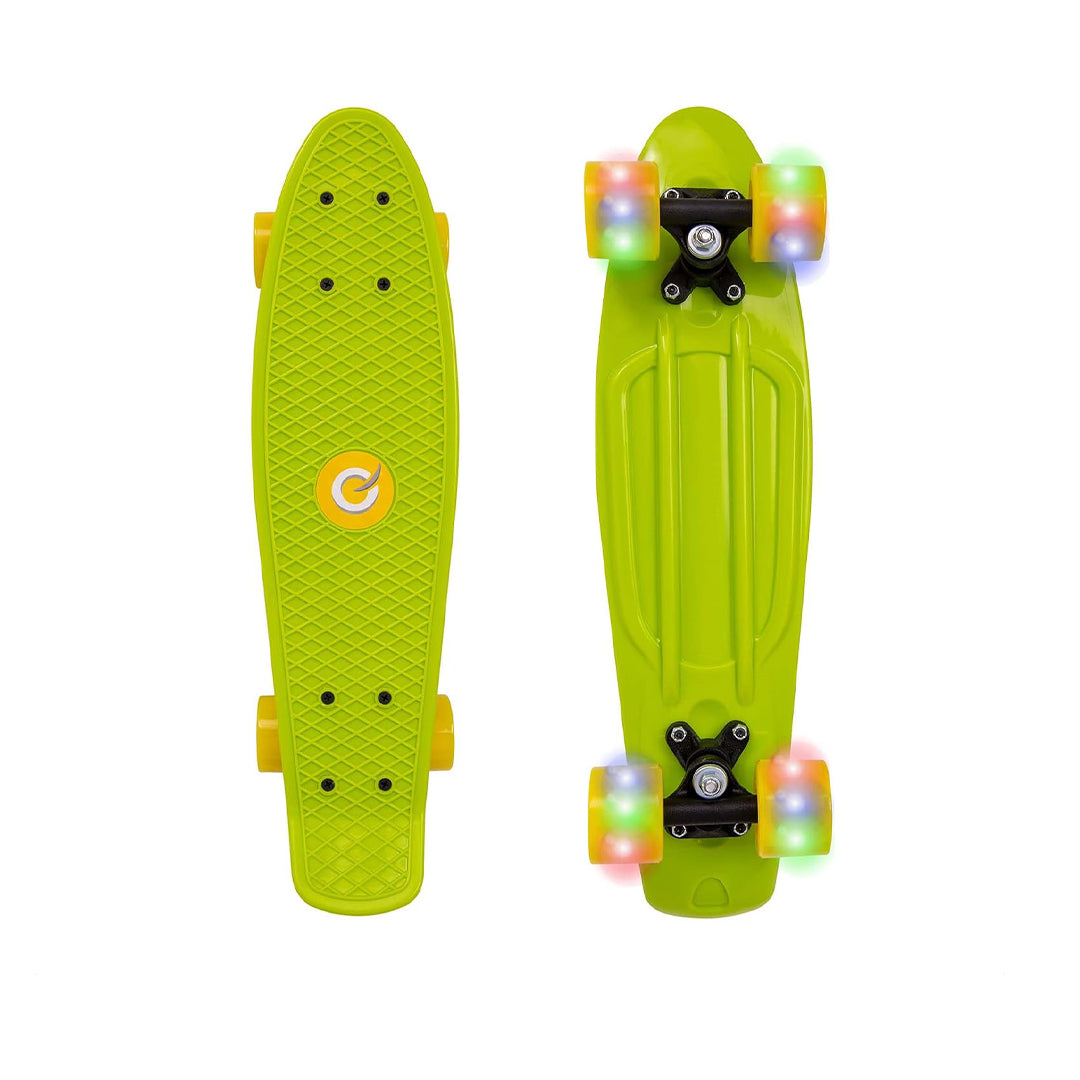 EVO Light Up Penny Skateboard- Lime & Yellow