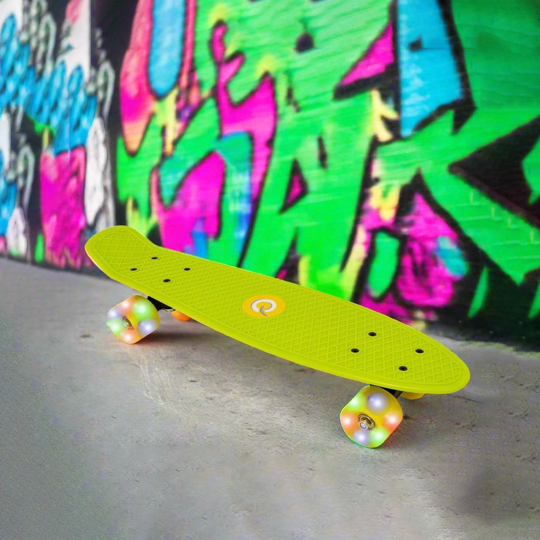 EVO Light Up Penny Skateboard- Lime & Yellow