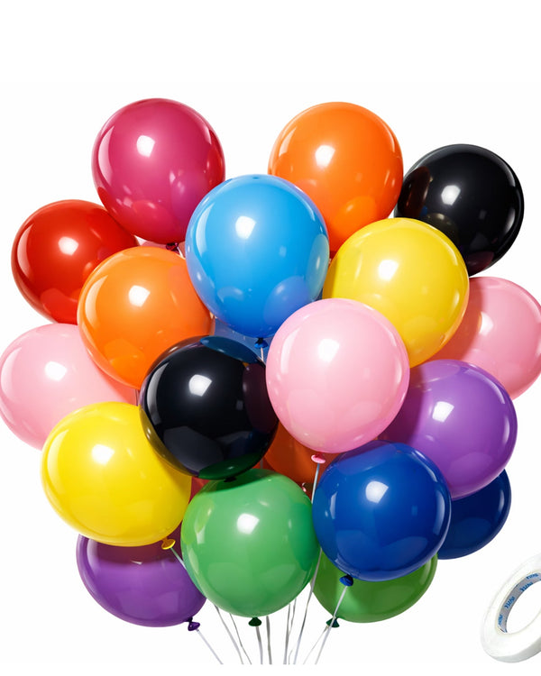 Arister 12- Inch Latex Pack of 50 Balloons Assorted Colours